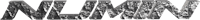 a black and white image of the word wmn